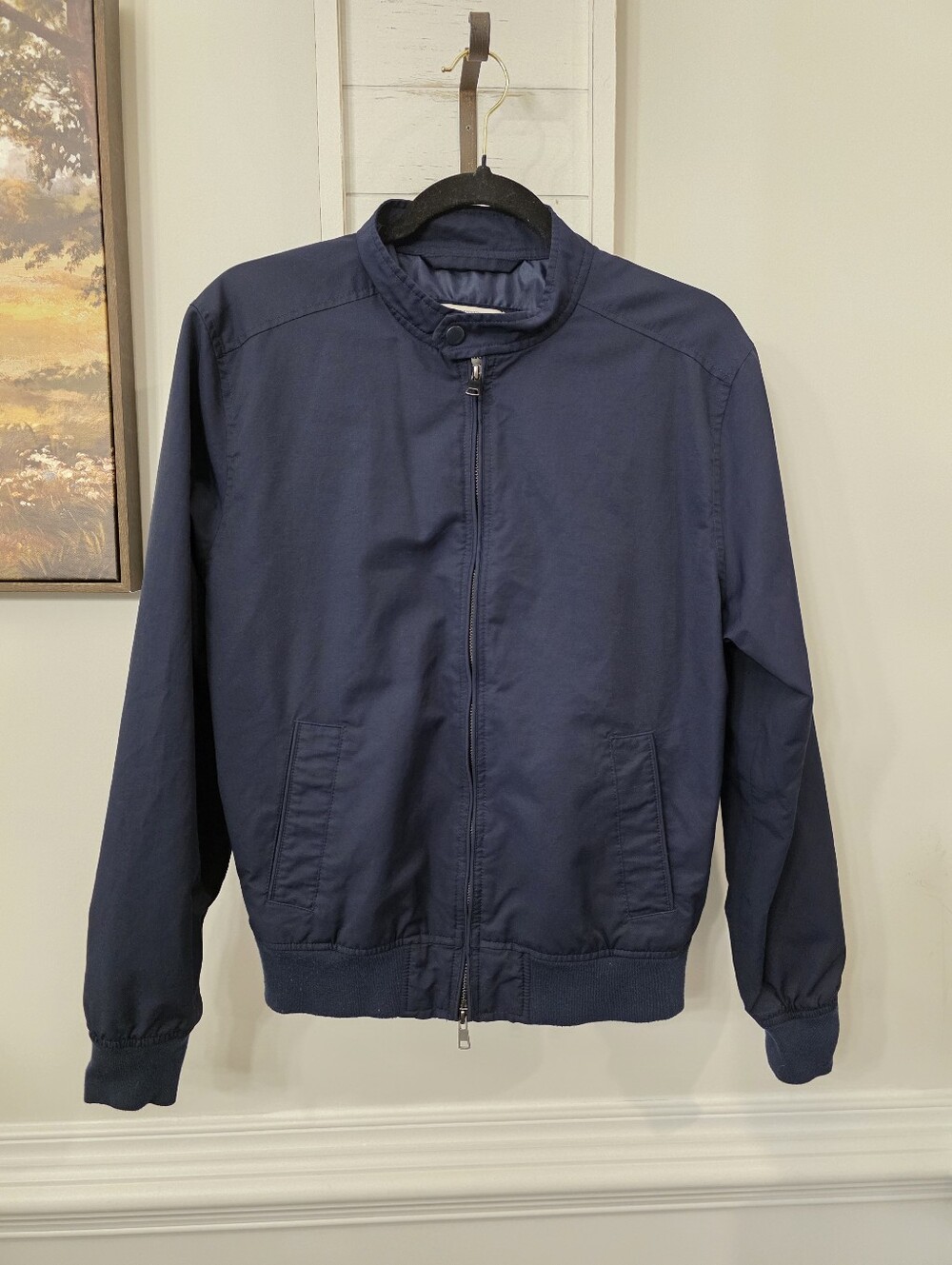 Goodfellow & Co Navy Blue Water Resistant Classic Lightweight Bomber Jacket